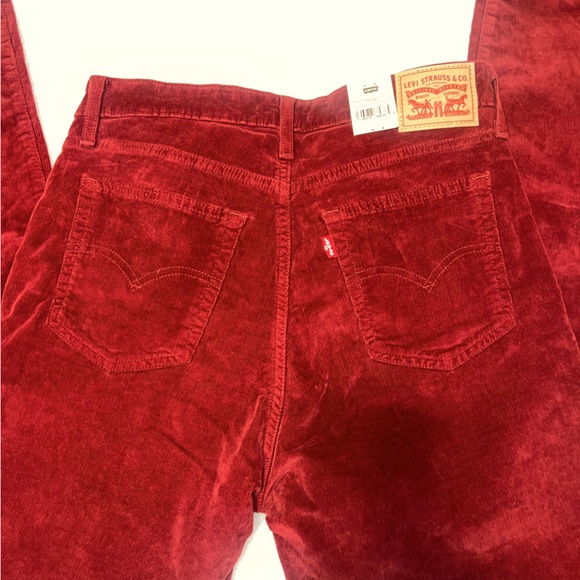 Levi’s 725 High Rise Cord Bootleg Corduroy Pant Red Cords - Picture 7 of 10